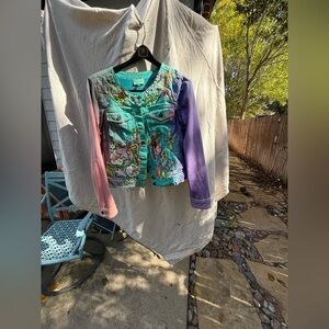 Italian brand Antica Sartoria Heavily beaded and embroidered jean jacket.